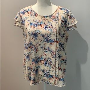 The Limited cream with multi color print top